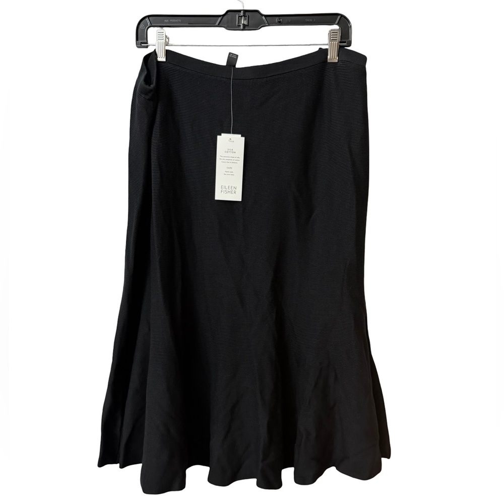 Eileen Fisher Black A-Line Full Skirt